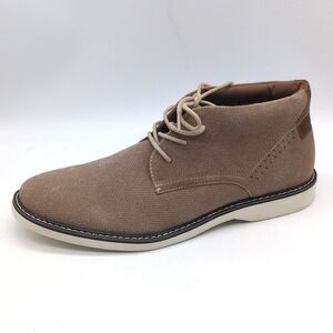 Madden Shoes Mens Dunkit Beige 10 Chukka Boots Faux Suede Ankle Lace Up